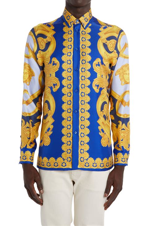 men versace button up